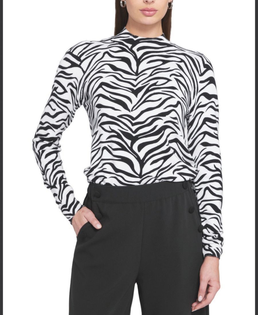 Женский свитер из тонкой ткани с принтом зебры ELLE Collection, Zebra-black-white-stripes
Женский свитер из тонкой ткани с принтом зебры ELLE Collection, Zebra-black-white-stripes