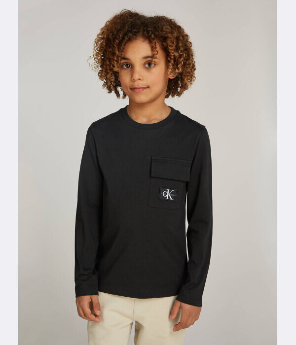 Лонгслив детский Calvin Klein Jeans с накладным карманом, черный
Лонгслив детский Calvin Klein Jeans с накладным карманом, черный