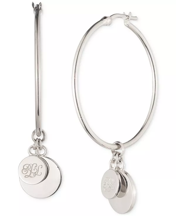 Серьги-Кольца среднего размера с логотипом из стерлингового серебра, 1,85 дюйма Lauren Ralph Lauren, rhodium
Серьги-Кольца среднего размера с логотипом из стерлингового серебра, 1,85 дюйма Lauren Ralph Lauren, rhodium