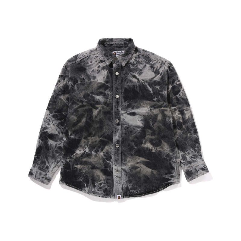 Рубашка с длинным рукавом в технике тай-дай A BATHING APE, серый
Рубашка с длинным рукавом в технике тай-дай A BATHING APE, серый