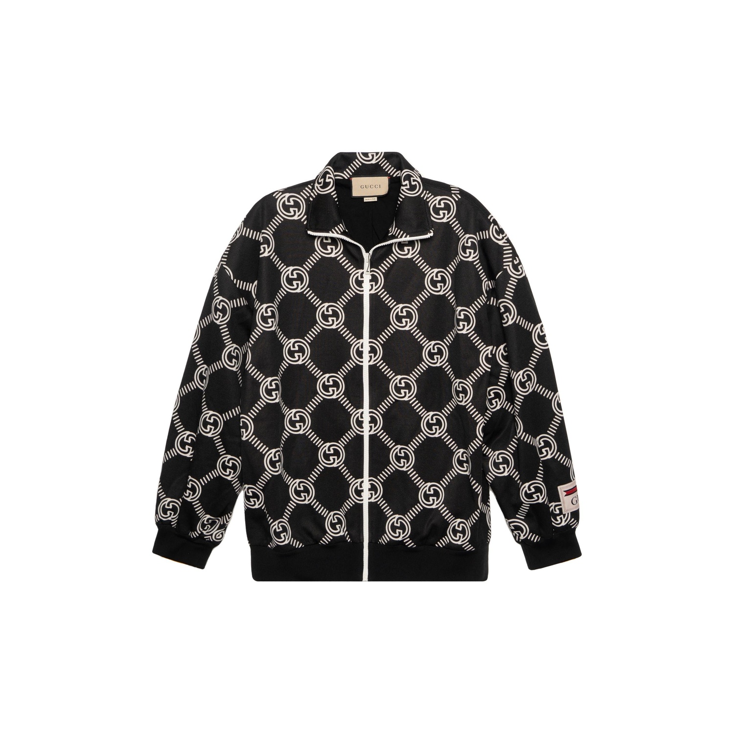 GUCCI Спортивная куртка с переплетающимися полосками, Black 
GUCCI Спортивная куртка с переплетающимися полосками, Black