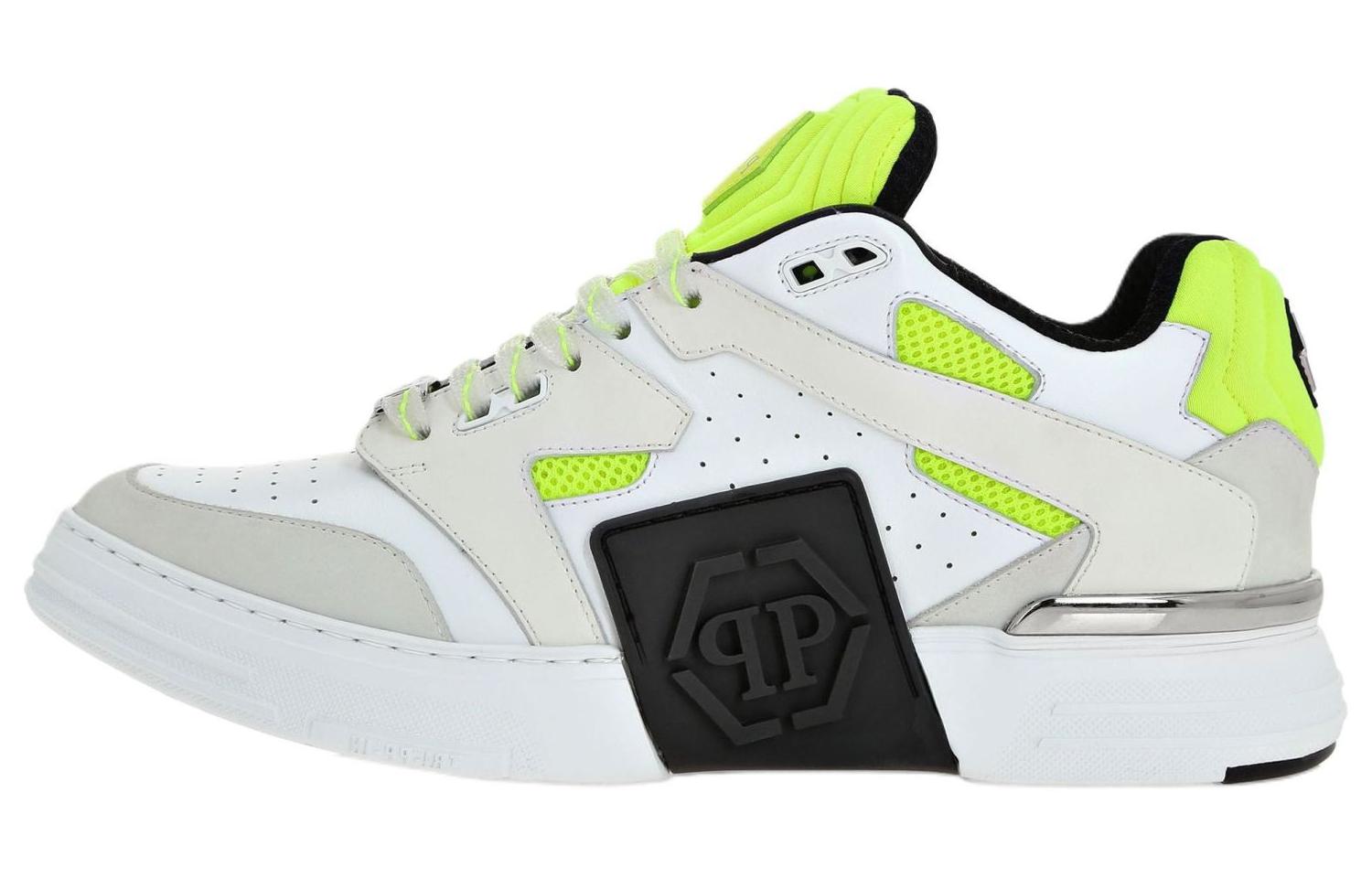 Футболка мужская бело-зеленая низкая для скейтборда PHILIPP PLEIN
Футболка мужская бело-зеленая низкая для скейтборда PHILIPP PLEIN