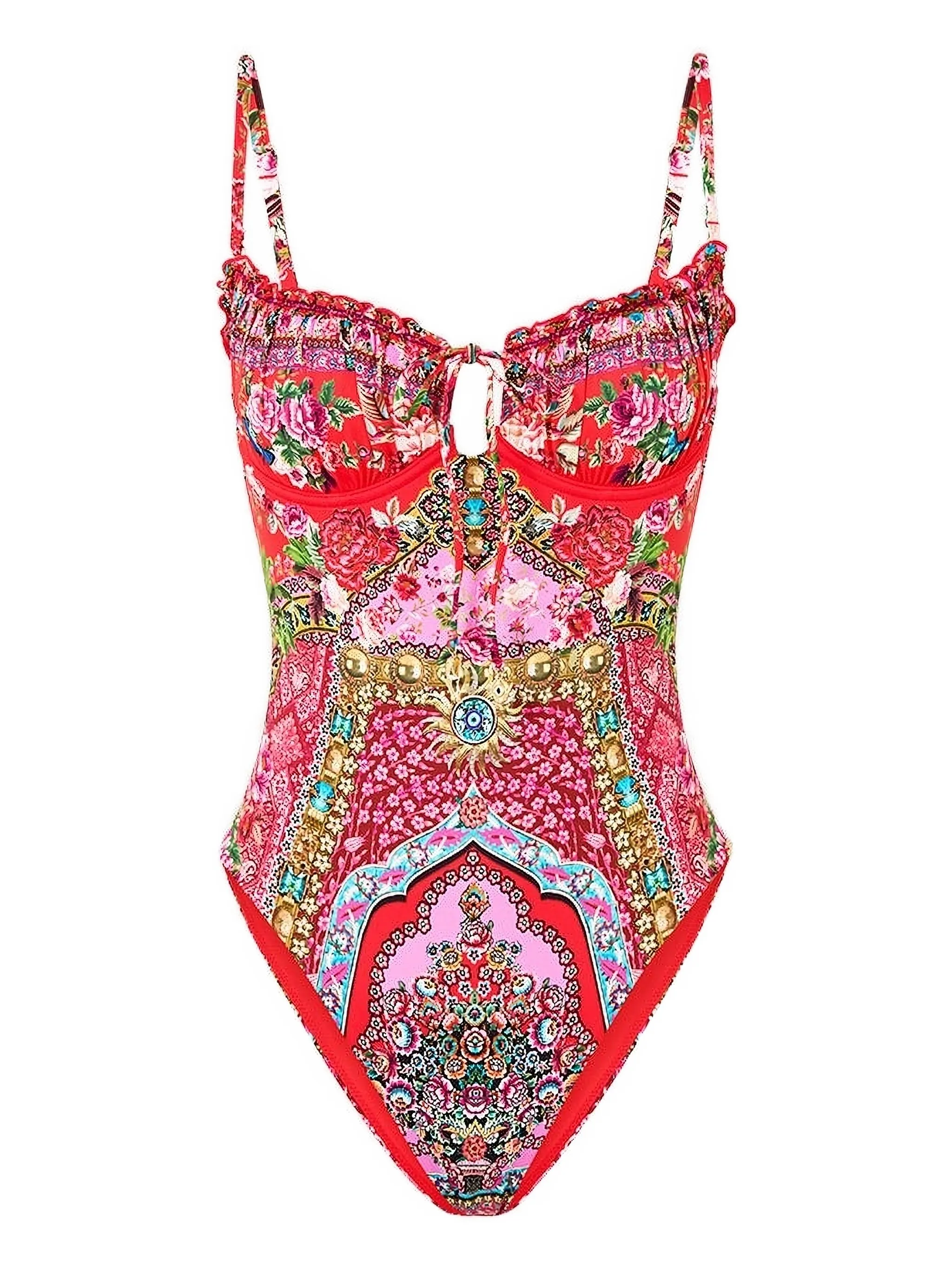 Купальник с завязками и рюшами Camilla, красный
Купальник с завязками и рюшами Camilla, красный