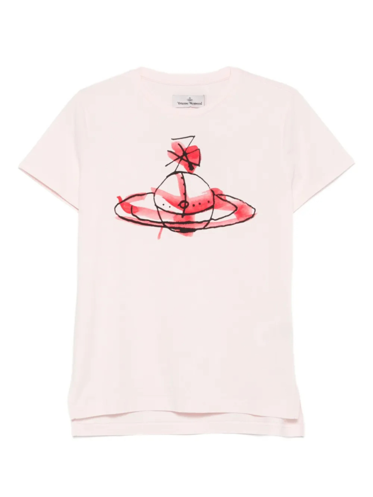 Футболка с принтом Вивьен Вествуд в виде сферы Vivienne Westwood, розовый 
Футболка с принтом Вивьен Вествуд в виде сферы Vivienne Westwood, розовый