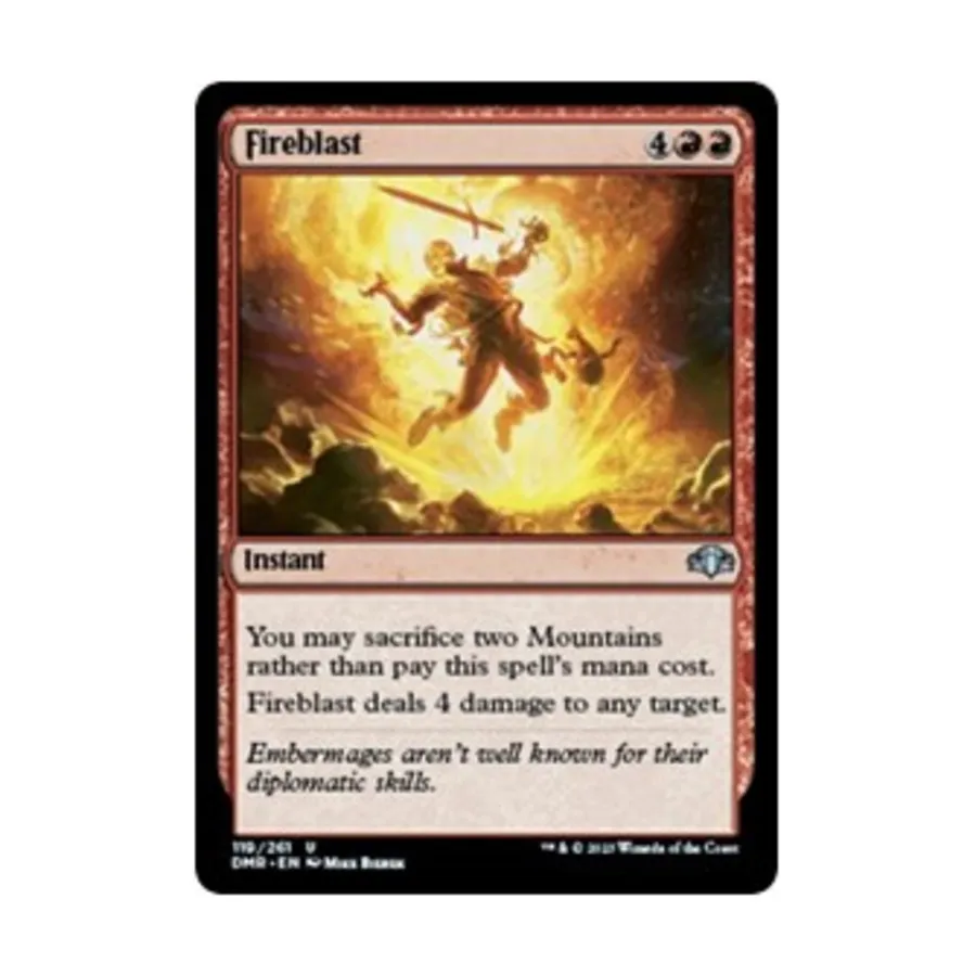 CCG Огненный взрыв (U), MTG - Dominaria Remastered 
CCG Огненный взрыв (U), MTG - Dominaria Remastered