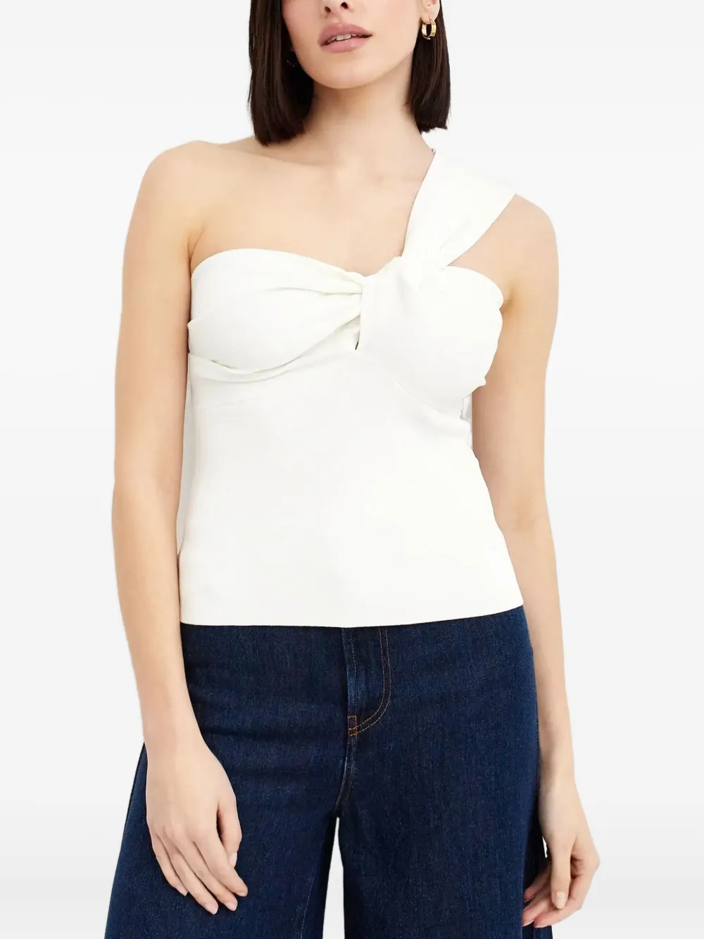 Блузка на одно плечо с узлом P.A.R.O.S.H., белый
Блузка на одно плечо с узлом P.A.R.O.S.H., белый