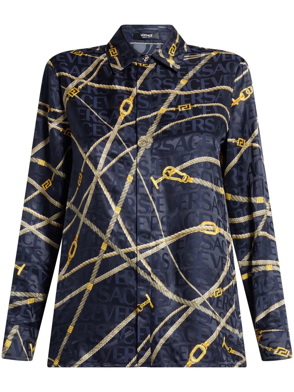 Рубашка Greca Nautical с длинными рукавами VERSACE, синий
Рубашка Greca Nautical с длинными рукавами VERSACE, синий