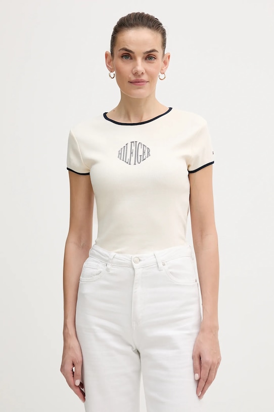 Хлопковая футболка Tommy Hilfiger, бежевый
Хлопковая футболка Tommy Hilfiger, бежевый