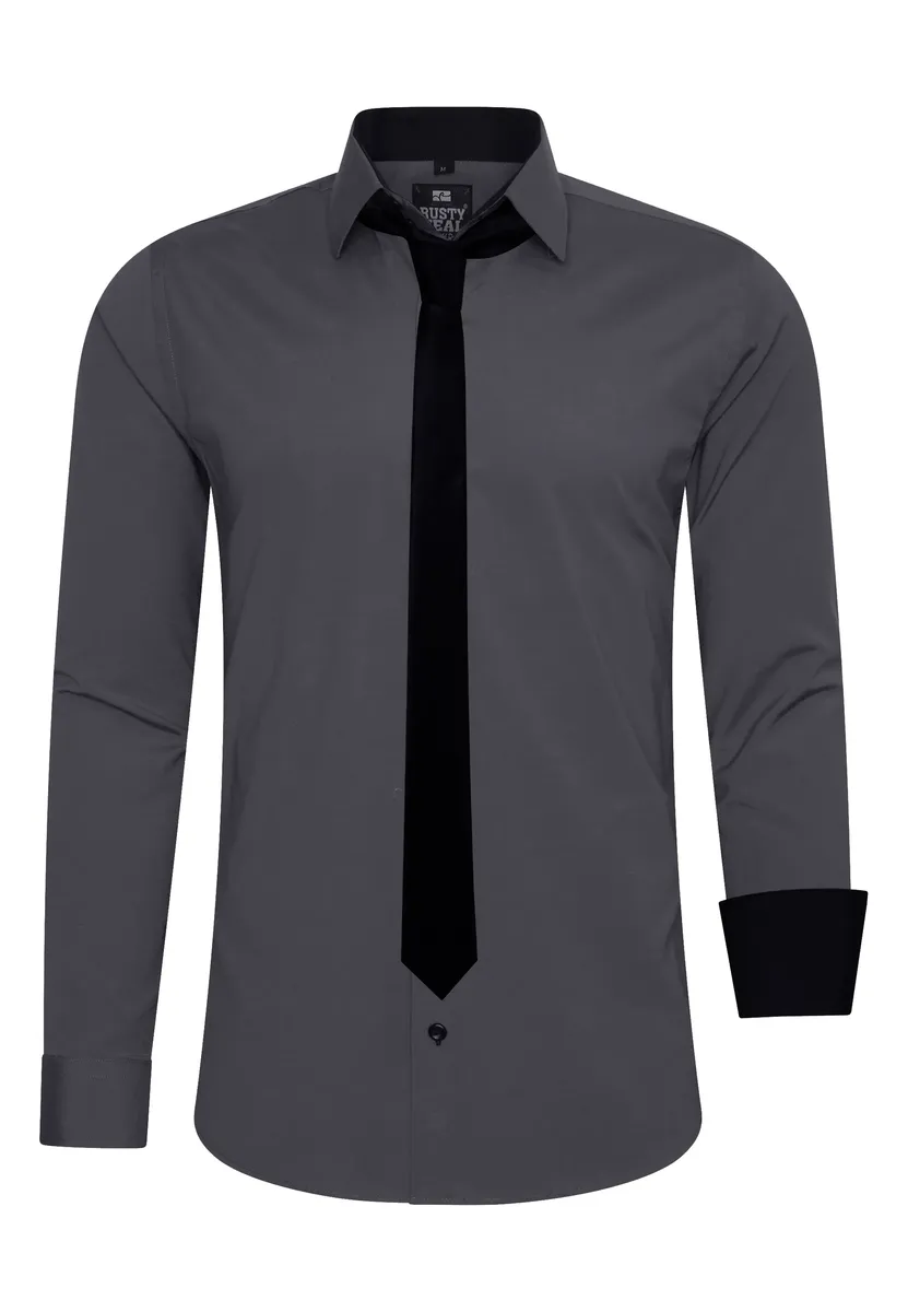 Рубашка с длинными рукавами Rusty Neal и галстуком, антрацит
Рубашка с длинными рукавами Rusty Neal и галстуком, антрацит