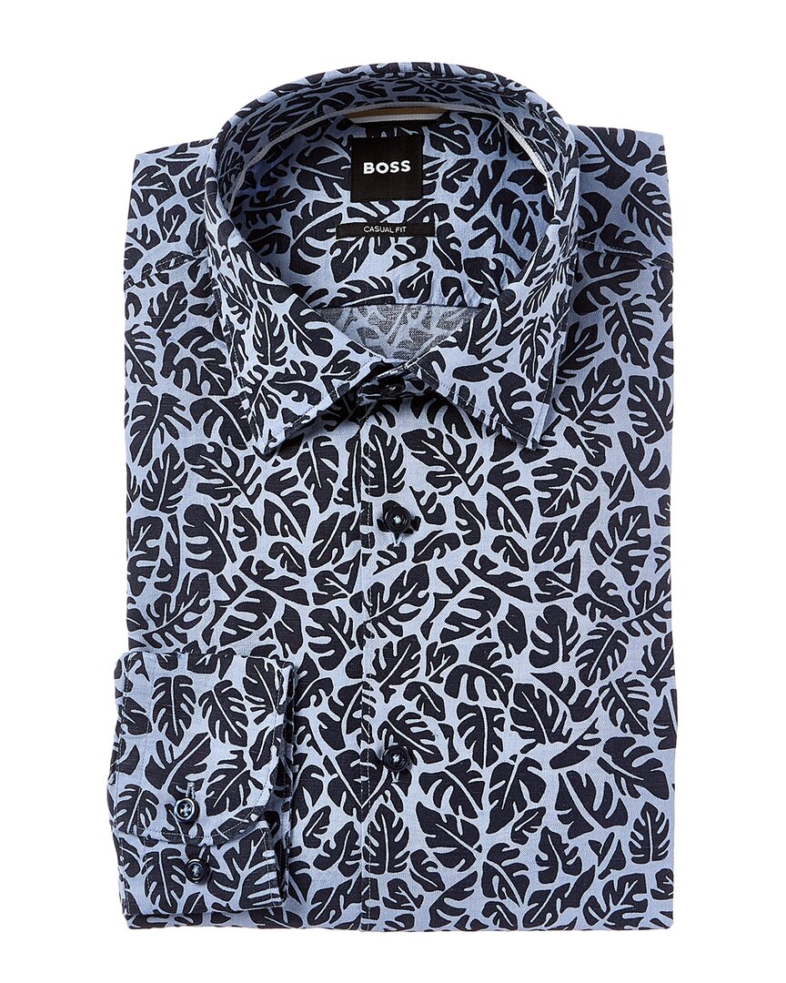 Рубашка свободного кроя из льняной смеси Boss by Hugo Boss, синий
Рубашка свободного кроя из льняной смеси Boss by Hugo Boss, синий