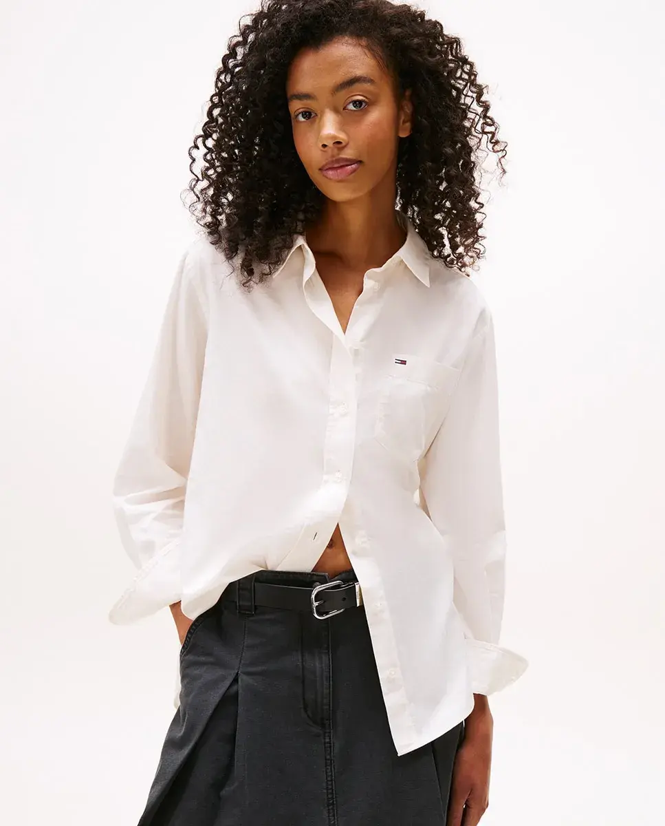 Женская рубашка с длинным рукавом свободного кроя Tommy Jeans, светло-бежевый
Женская рубашка с длинным рукавом свободного кроя Tommy Jeans, светло-бежевый