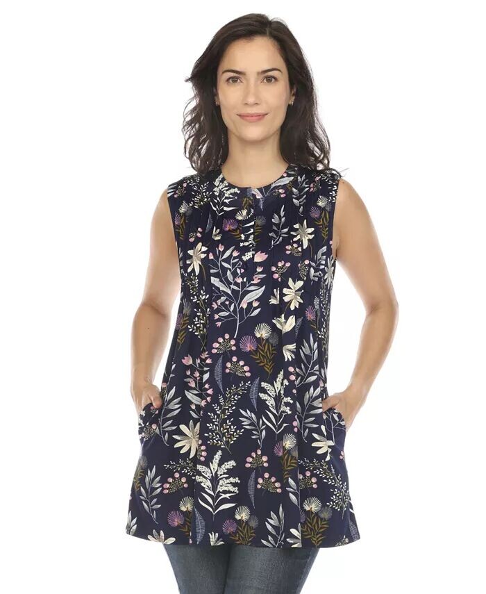 Женская цветочная туника без рукавов White Mark, синий
Женская цветочная туника без рукавов White Mark, синий