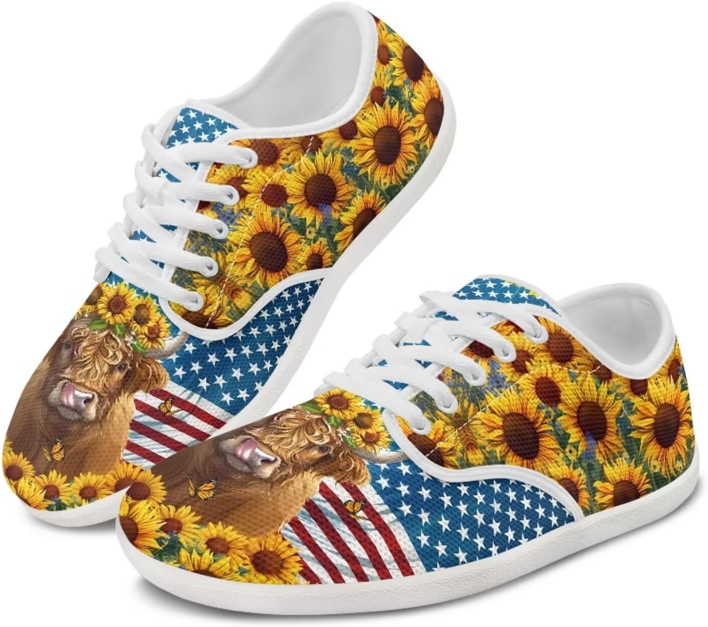 Кроссовки chaqlin с рисунком коровы для женщин и мужчин, широким круглым носком, теннисные кроссовки, противоскользящие, без перепада, на шнуровке, низкие, America Flag Sunflower Cow
Кроссовки chaqlin с рисунком коровы для женщин и мужчин, широким круглым носком, теннисные кроссовки, противоскользящие, без перепада, на шнуровке, низкие, America Flag Sunflower Cow