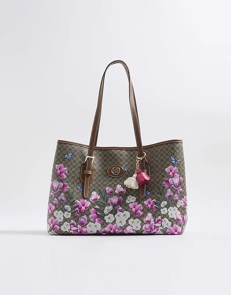 Сумка-шоппер River Island с цветочной монограммой и пряжкой в бежево-темном цвете
Сумка-шоппер River Island с цветочной монограммой и пряжкой в бежево-темном цвете