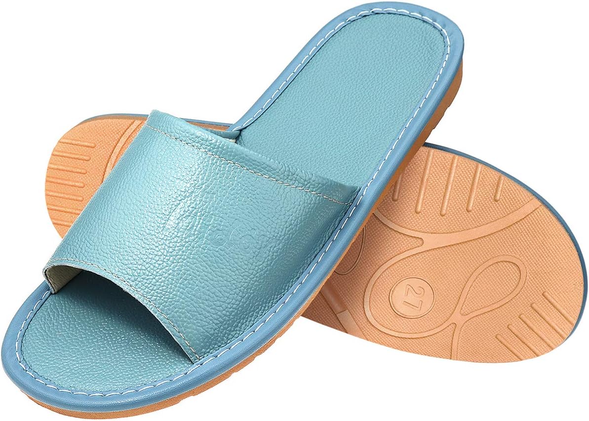 Кожаные тапочки, открытый носок, домашние тапочки, кожаные шлепанцы на плоской подошве, повседневные домашние тапочки, спальня, офисные тапочки, подарок для женщин и мужчин Taidor, синий
Кожаные тапочки, открытый носок, домашние тапочки, кожаные шлепанцы на плоской подошве, повседневные домашние тапочки, спальня, офисные тапочки, подарок для женщин и мужчин Taidor, синий