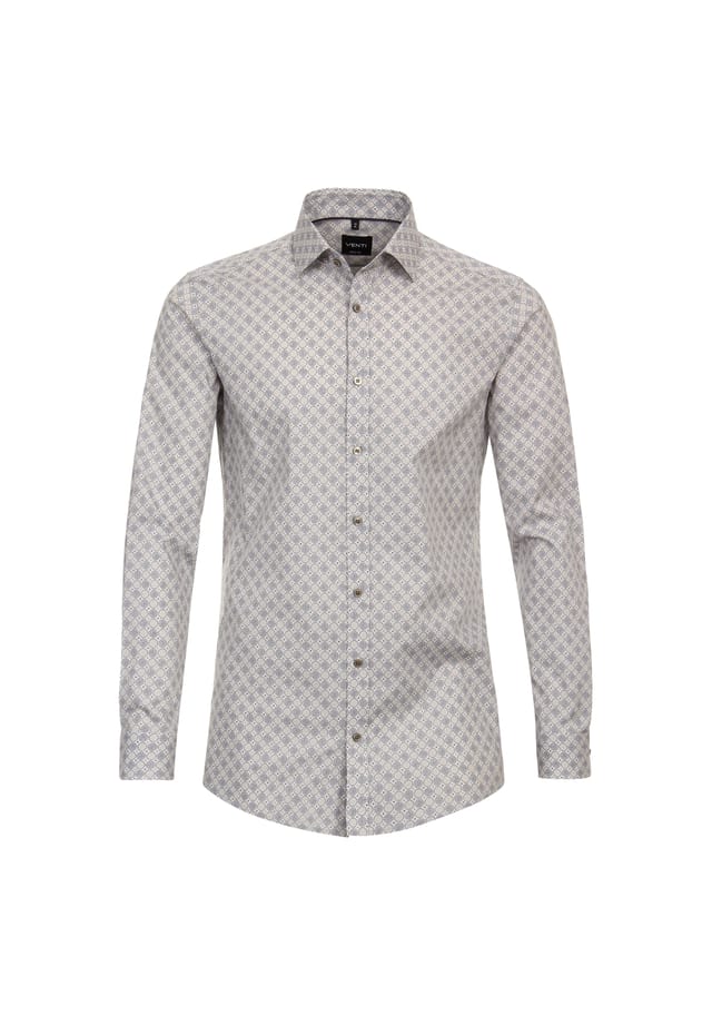 Рубашка с принтом в деловом стиле облегающая фигуру Venti, бежевый
Рубашка с принтом в деловом стиле облегающая фигуру Venti, бежевый