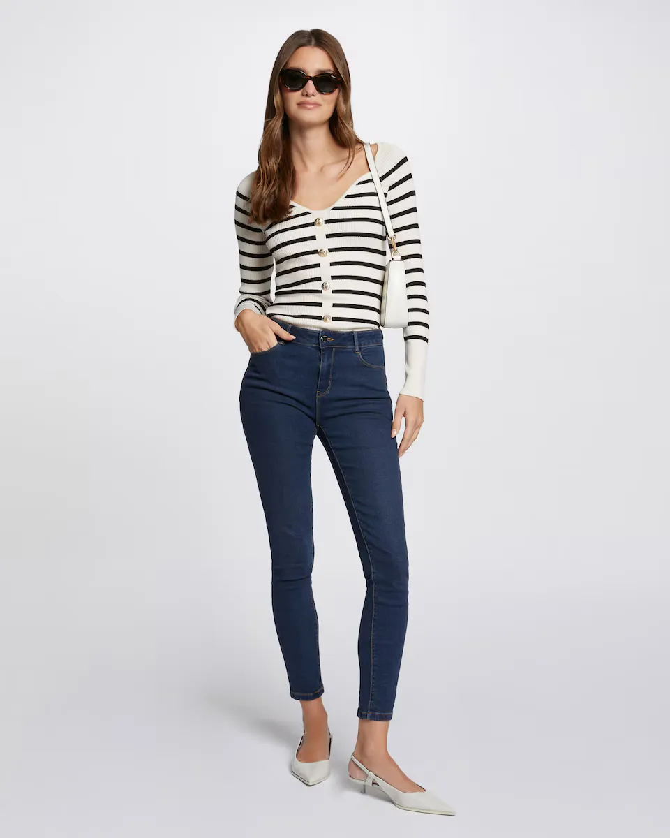 Узкие женские джинсы скинни со стандартной талией Morgan, темно-синий
Узкие женские джинсы скинни со стандартной талией Morgan, темно-синий