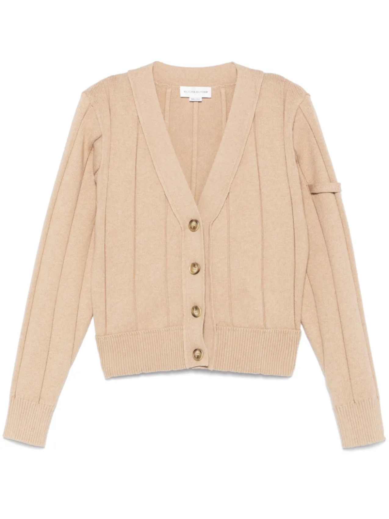 Кардиган в широкую резинку от Victoria Beckham, нейтральный
Кардиган в широкую резинку от Victoria Beckham, нейтральный