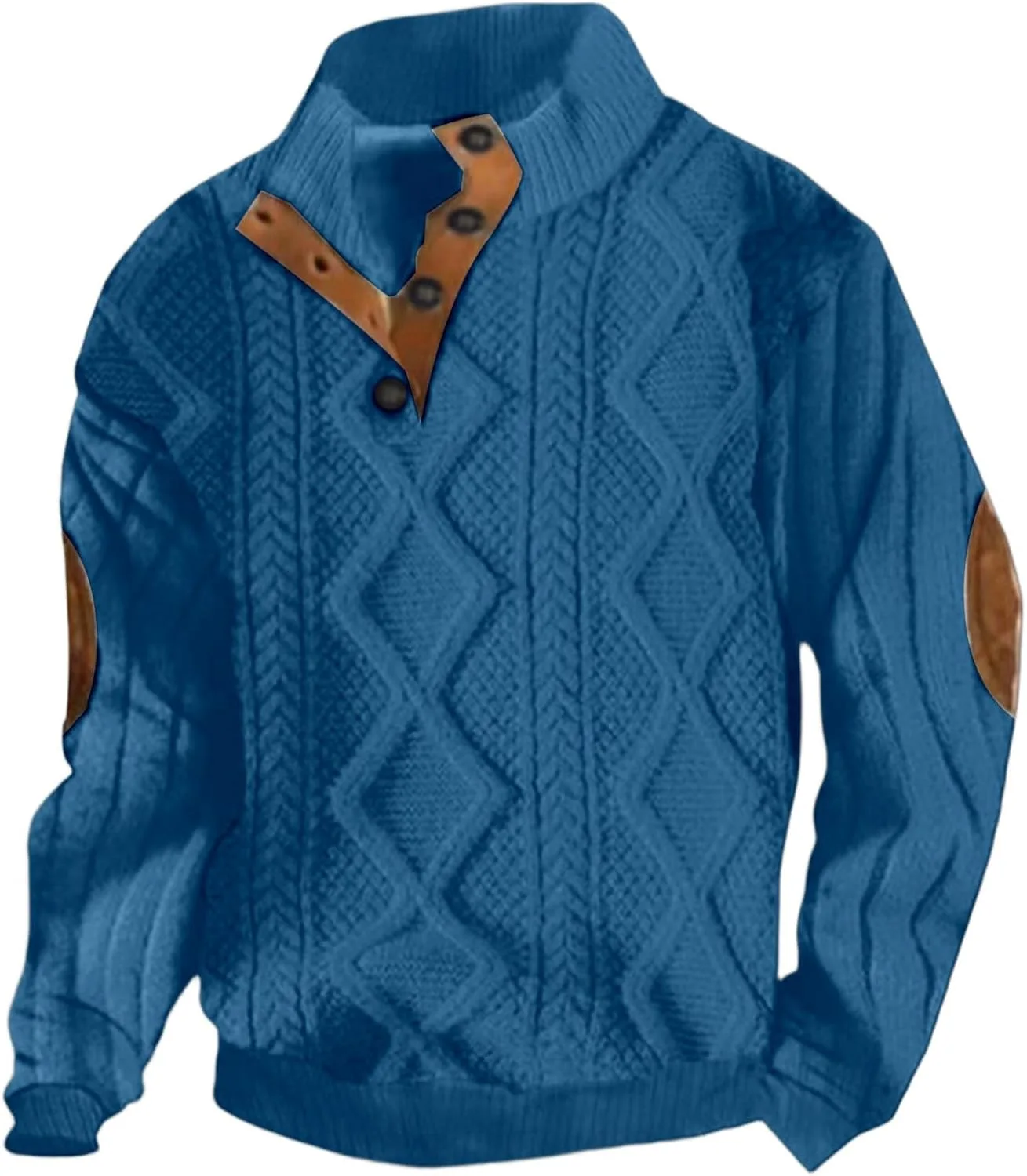 Мужской вязаный свитер с цветными блоками, длинный рукав и отложной воротник
Мужской вязаный свитер с цветными блоками, длинный рукав и отложной воротник