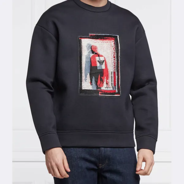 Толстовка обычного кроя Emporio Armani, синий 
Толстовка обычного кроя Emporio Armani, синий