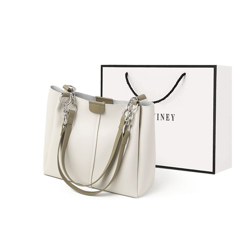 VINEY Сумка-шоппер из коровьей кожи большая женская бело-зеленая, White & Green
VINEY Сумка-шоппер из коровьей кожи большая женская бело-зеленая, White & Green