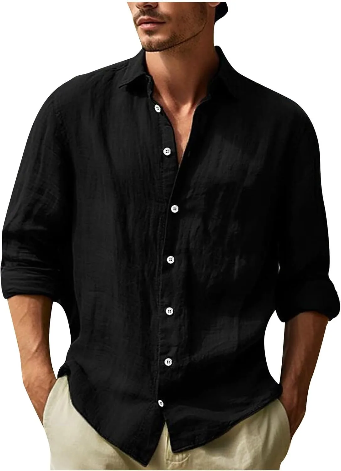 Летняя рубашка для мужчин, Long Sleeve, Breathable, Casual, Loose
Летняя рубашка для мужчин, Long Sleeve, Breathable, Casual, Loose