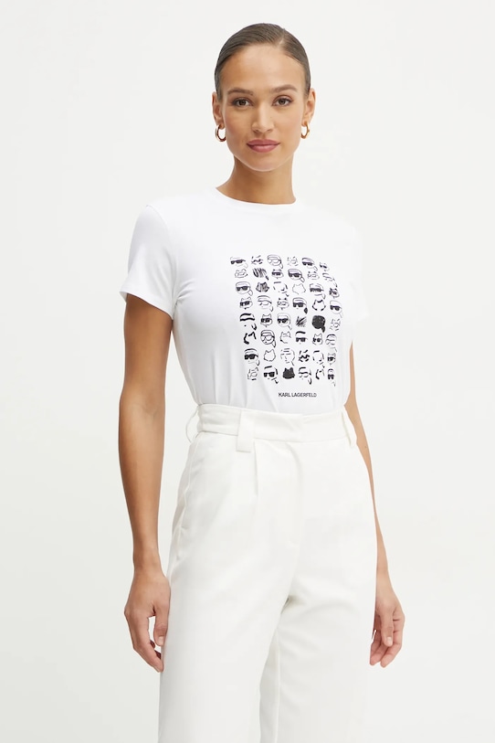 Хлопковая футболка Karl Lagerfeld, белый
Хлопковая футболка Karl Lagerfeld, белый