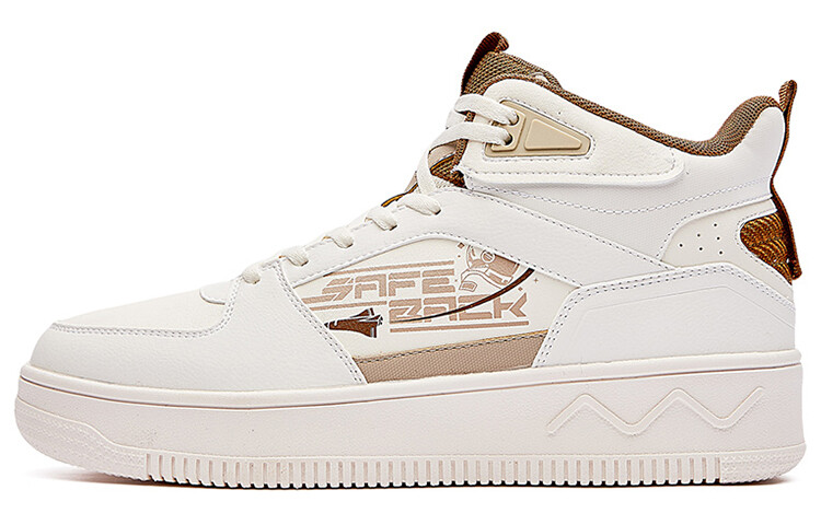 Кеды мужские, обувь для скейтбординга высокая белый/коричневый 361°
Кеды мужские, обувь для скейтбординга высокая белый/коричневый 361°