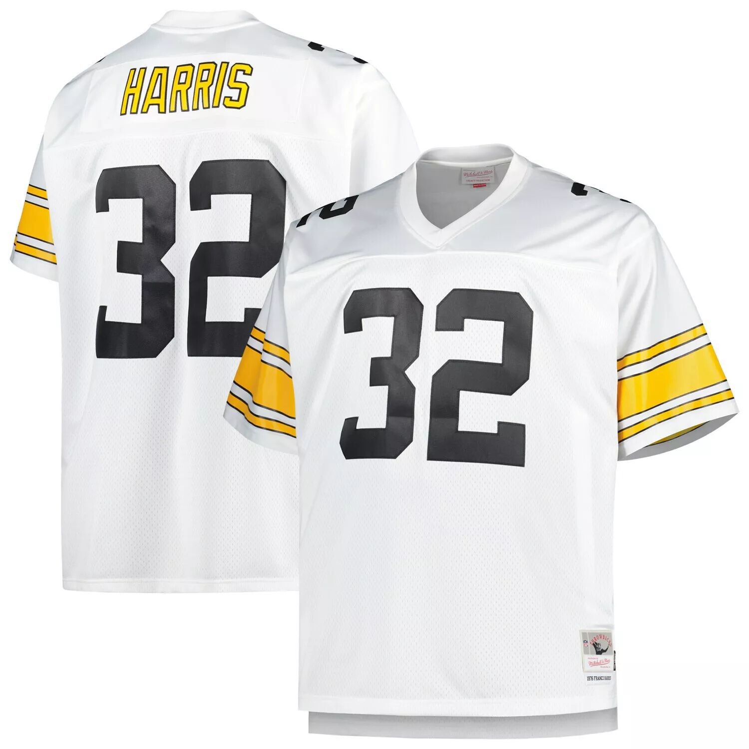 Мужская футболка Mitchell & Ness Franco Harris White Pittsburgh Steelers Big & Tall 1976, реплика вышедшего на пенсию игрока
Мужская футболка Mitchell & Ness Franco Harris White Pittsburgh Steelers Big & Tall 1976, реплика вышедшего на пенсию игрока
