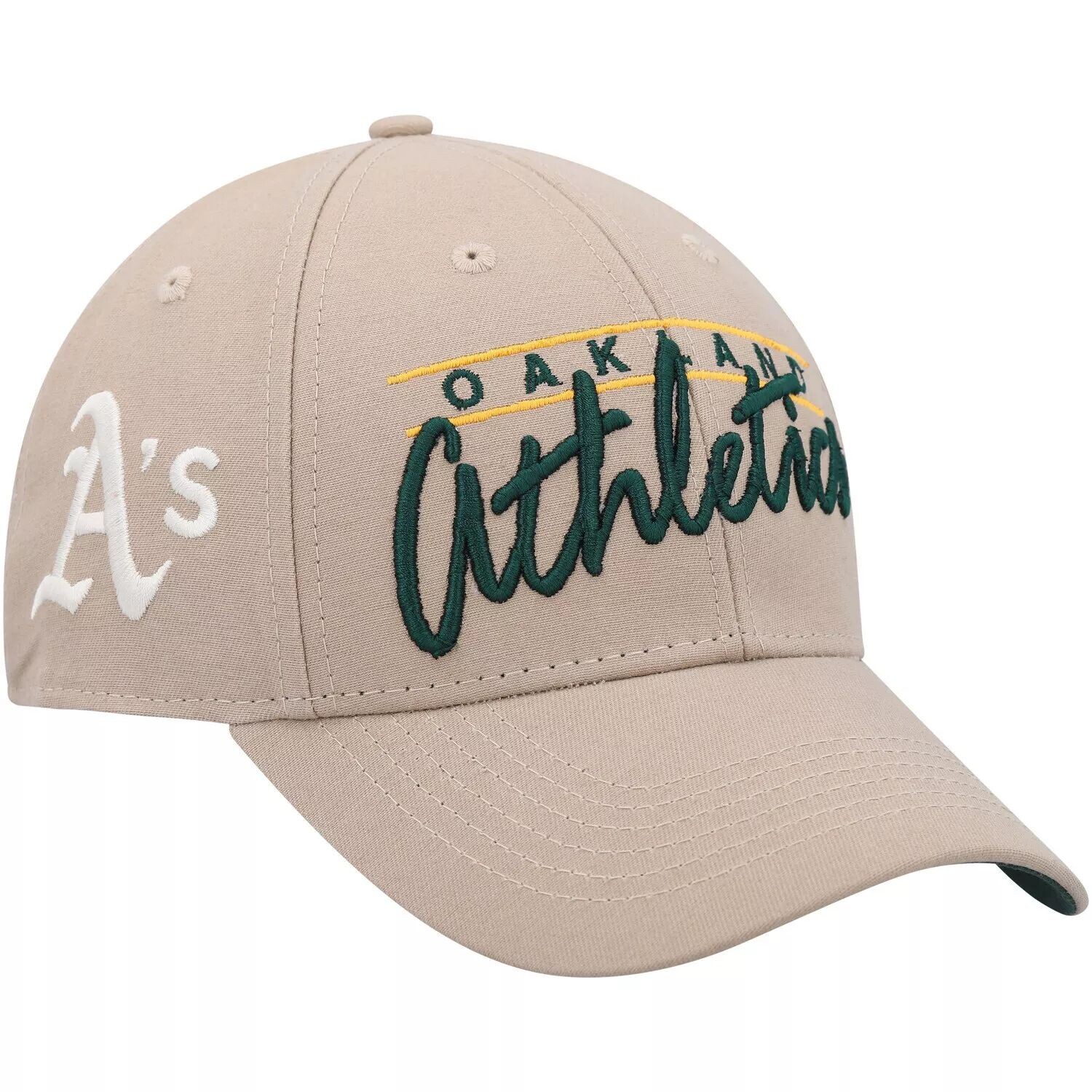 Мужская регулируемая кепка цвета хаки Oakland Athletics Atwood MVP '47
Мужская регулируемая кепка цвета хаки Oakland Athletics Atwood MVP '47