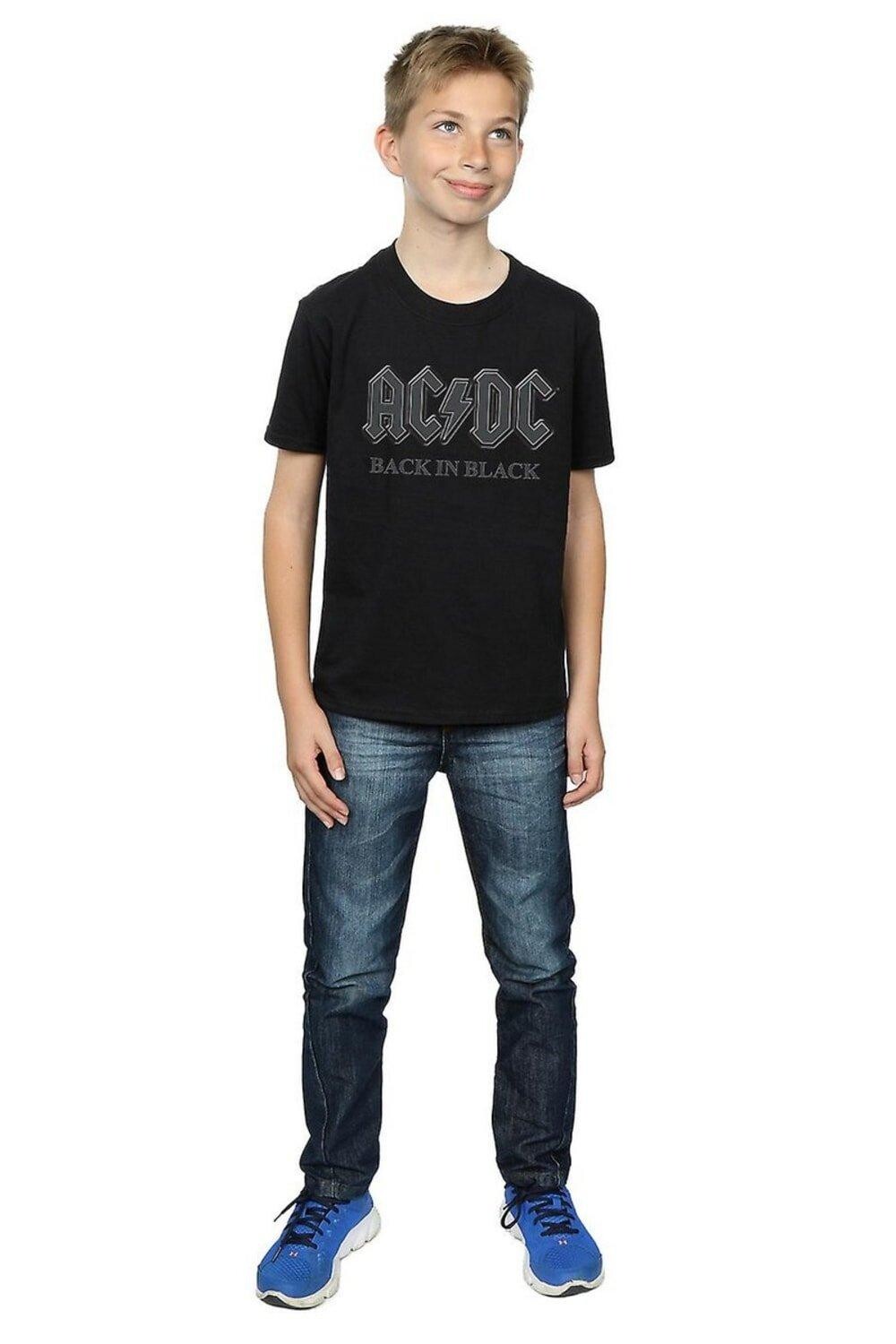 Черная хлопковая футболка Back In AC/DC, черный
Черная хлопковая футболка Back In AC/DC, черный