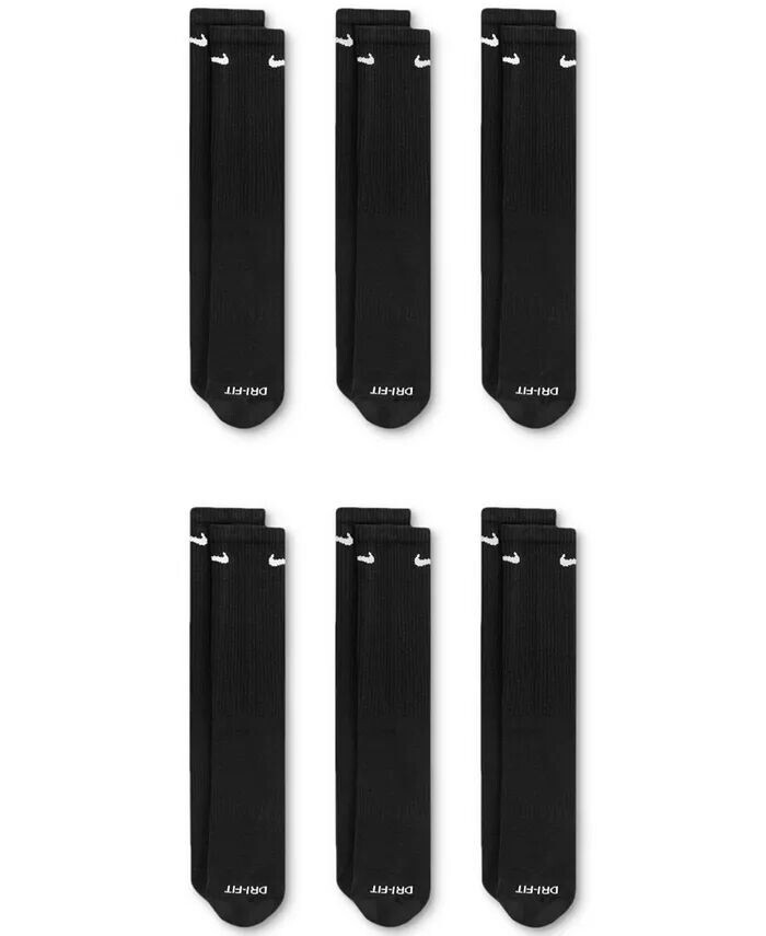 Унисекс повседневные мягкие тренировочные носки (6 пар) Nike, черный
Унисекс повседневные мягкие тренировочные носки (6 пар) Nike, черный