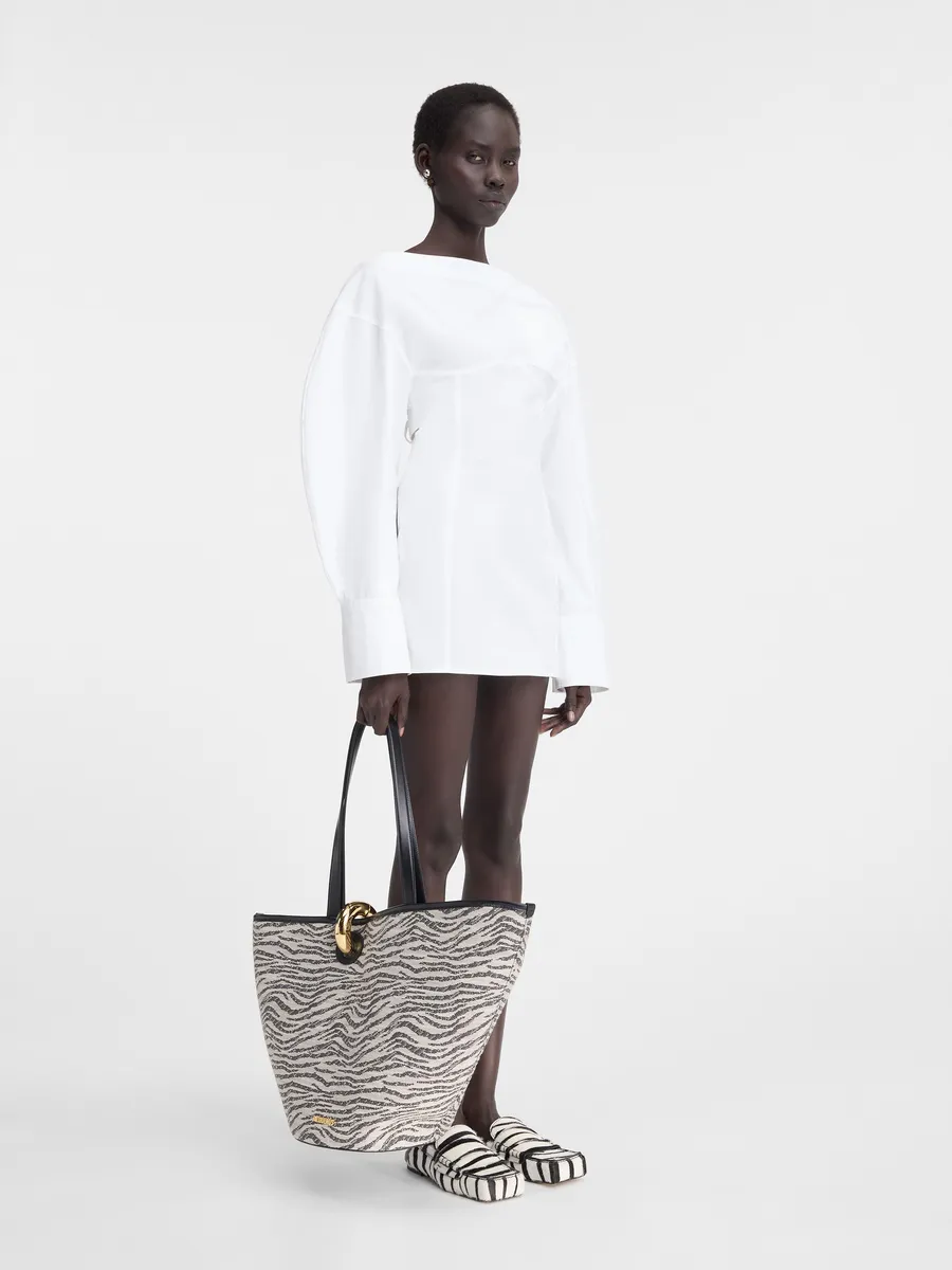 Платье-рубашка с вырезом лодочкой Casaco Jacquemus, белый
Платье-рубашка с вырезом лодочкой Casaco Jacquemus, белый