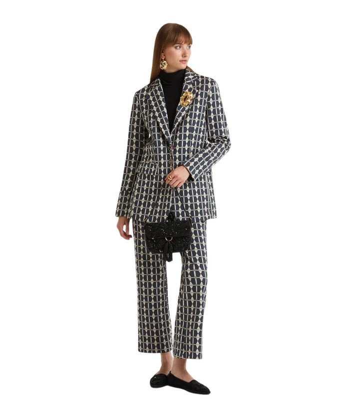 Брюки с геометрическим жаккардовым узором Maliparmi, серый
Брюки с геометрическим жаккардовым узором Maliparmi, серый