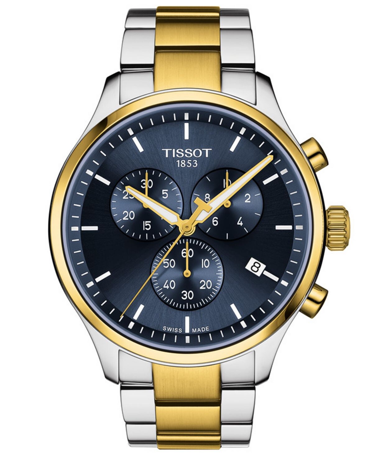 Мужские швейцарские часы с хронографом Chrono XL, классические двухцветные часы-браслет из нержавеющей стали, 45 мм Tissot
Мужские швейцарские часы с хронографом Chrono XL, классические двухцветные часы-браслет из нержавеющей стали, 45 мм Tissot
