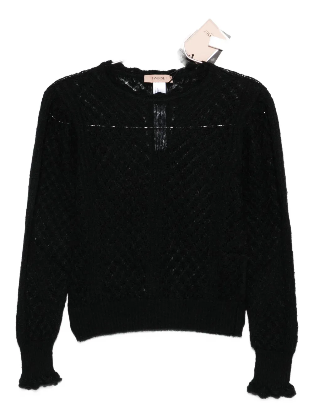 Вязаный свитер с оборками на манжетах TWINSET
Вязаный свитер с оборками на манжетах TWINSET