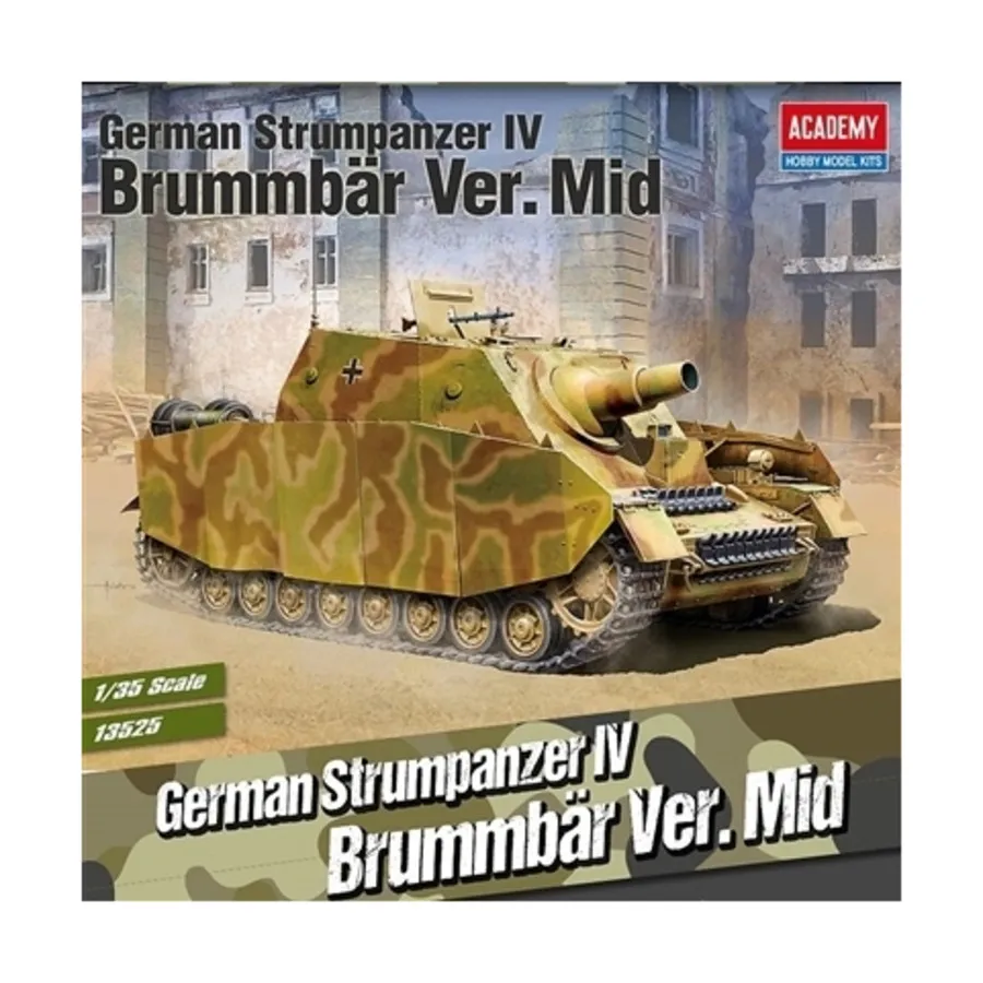 Немецкий Strumpanzer IV Brummbar средней версии (Вторая мировая война), Military Model Kits (1:35) (Academy Hobby)
Немецкий Strumpanzer IV Brummbar средней версии (Вторая мировая война), Military Model Kits (1:35) (Academy Hobby)