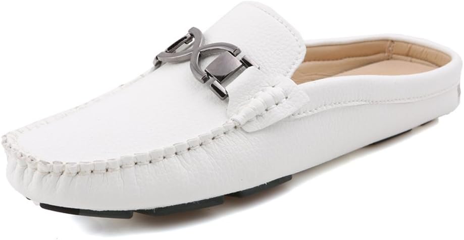 Мужские кожаные тапочки с пряжкой Santimon, слипоны, повседневные лоферы, белый
Мужские кожаные тапочки с пряжкой Santimon, слипоны, повседневные лоферы, белый