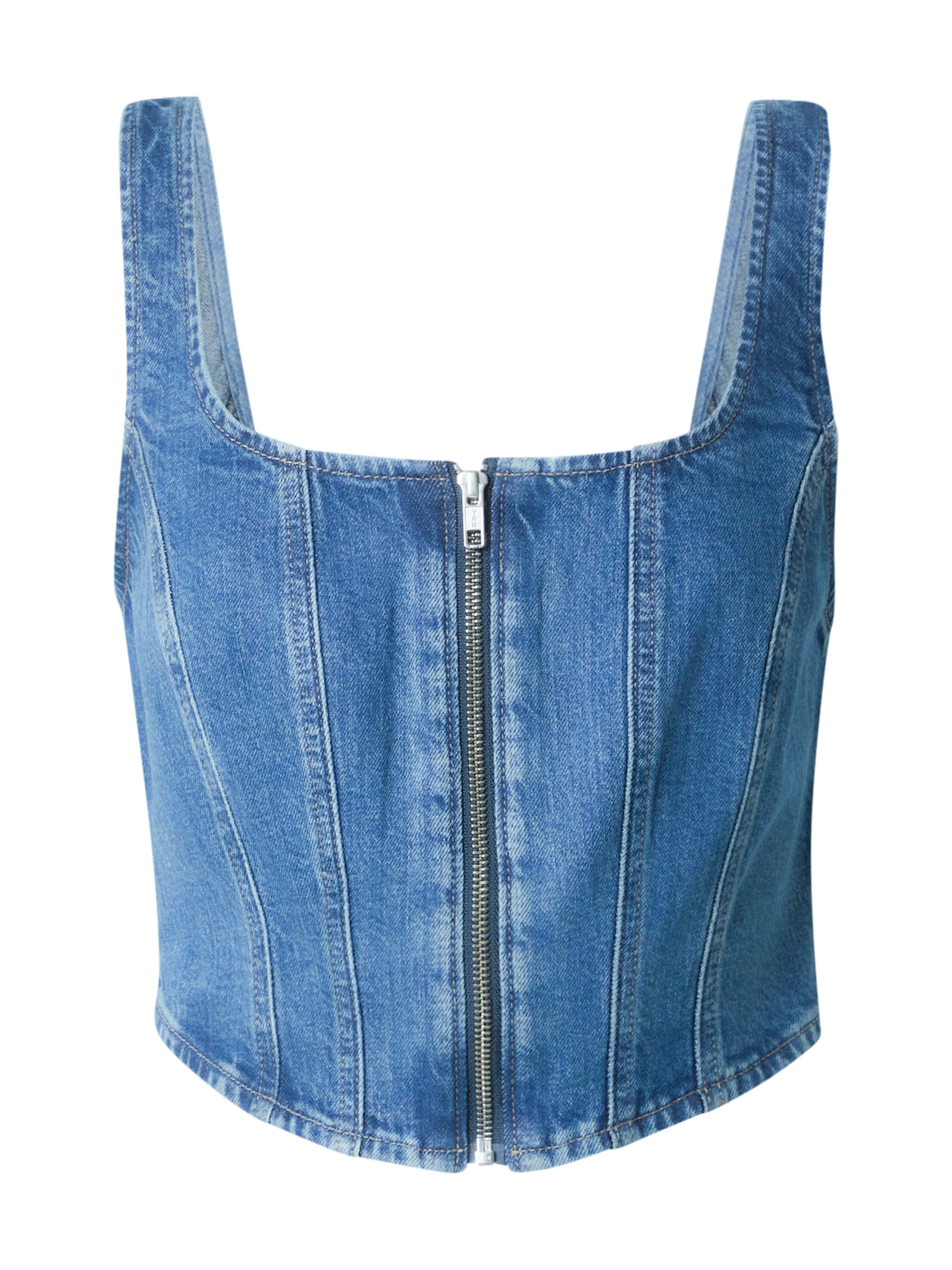 LEVI'S Топ 'Seamed Zip Bustier Top' в синем дениме
LEVI'S Топ 'Seamed Zip Bustier Top' в синем дениме