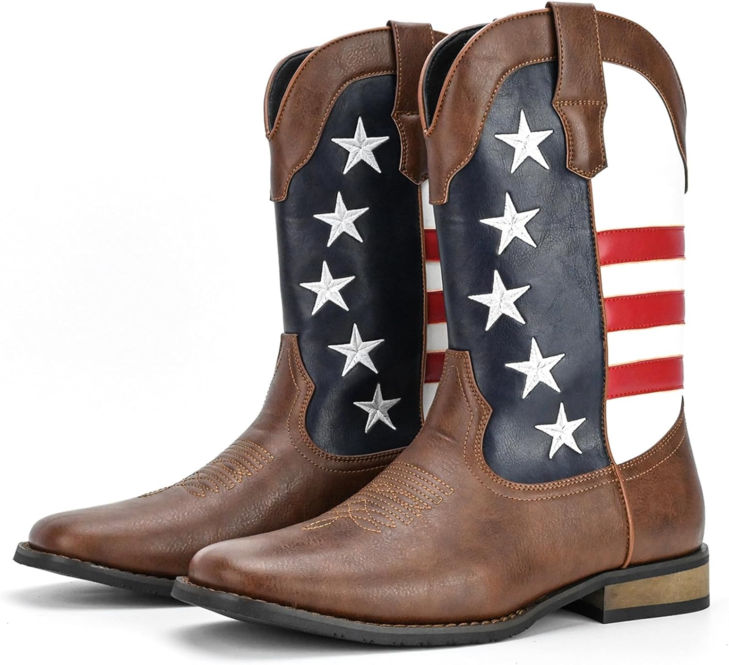 Мужские ковбойские сапоги CHUUMEE - мужские вестерн-ботинки с квадратным носком, маслостойкие/противоскользящие, прочные стильные классические сапоги на молнии, коричневый
Мужские ковбойские сапоги CHUUMEE - мужские вестерн-ботинки с квадратным носком, маслостойкие/противоскользящие, прочные стильные классические сапоги на молнии, коричневый