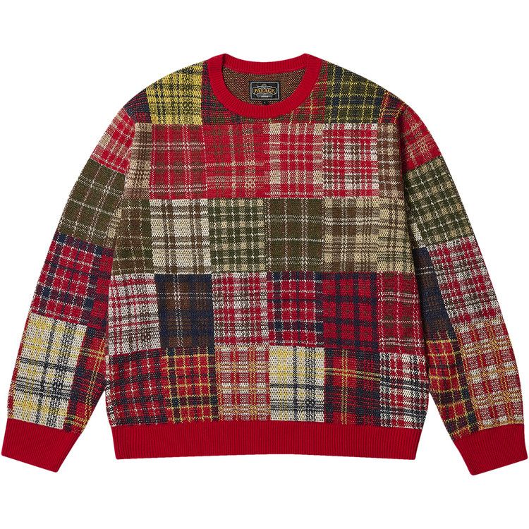 Свитер Palace x Beams Plus Patchwork Crew Knit, Jacquard Red 
Свитер Palace x Beams Plus Patchwork Crew Knit, Jacquard Red