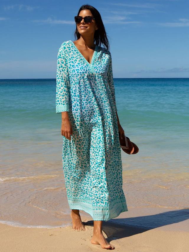 Макси-платье из чистого органического хлопка с животным принтом mykonos Aspiga, цвет White/Turquoise
Макси-платье из чистого органического хлопка с животным принтом mykonos Aspiga, цвет White/Turquoise