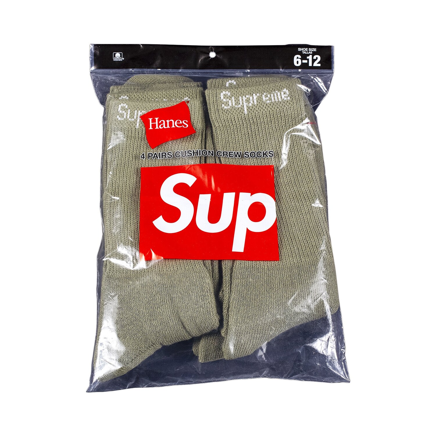 Носки Supreme x Hanes Crew (4 шт.), Оливковый
Носки Supreme x Hanes Crew (4 шт.), Оливковый