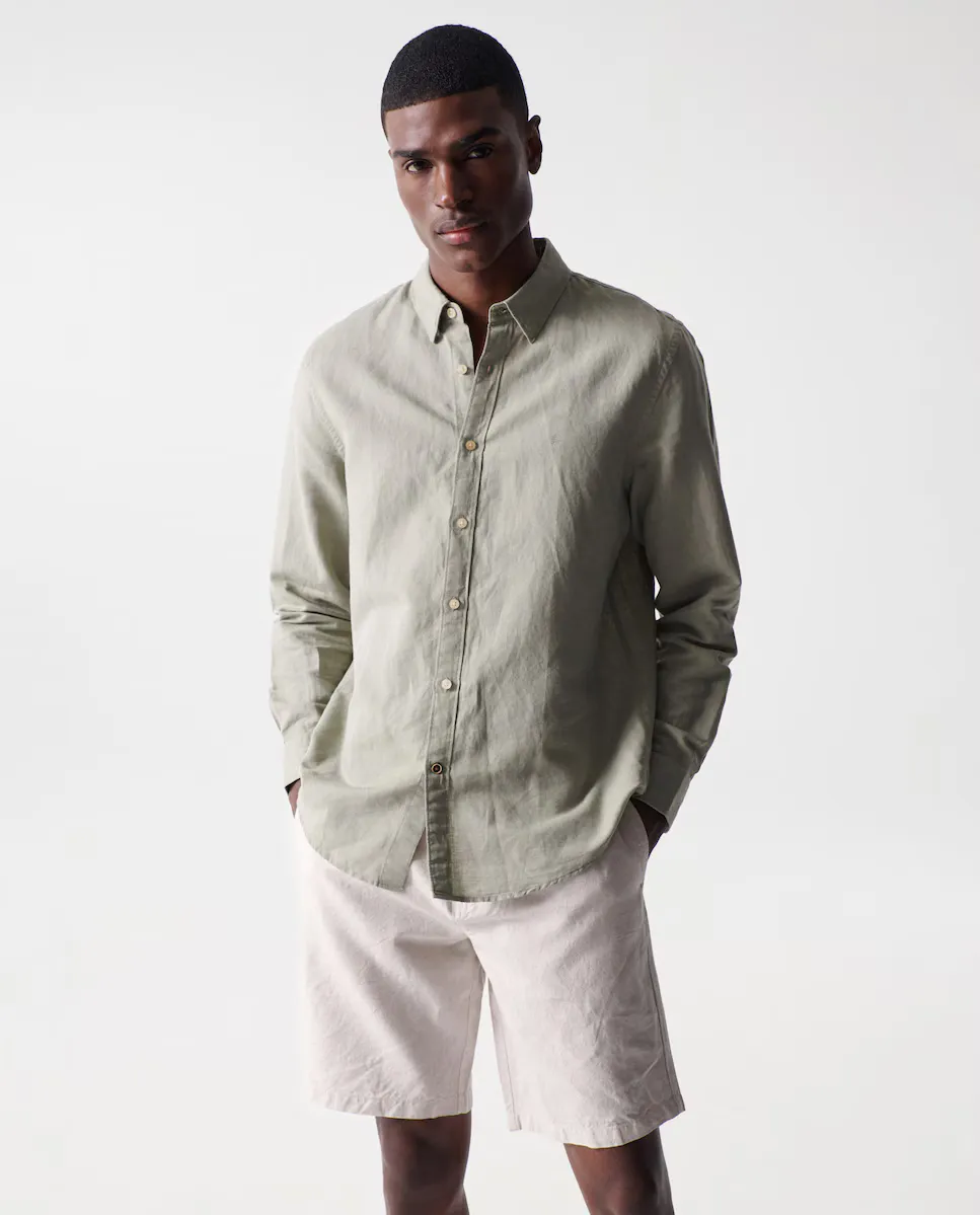 Мужская рубашка из льняной смеси Salsa Jeans, зеленый
Мужская рубашка из льняной смеси Salsa Jeans, зеленый