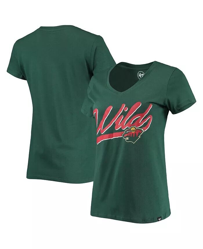 Зеленая женская футболка с v-образным вырезом Minnesota Wild Script Sweep Ultra Rival '47 Brand
Зеленая женская футболка с v-образным вырезом Minnesota Wild Script Sweep Ultra Rival '47 Brand