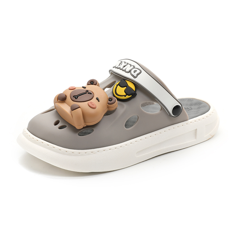 Легкие нескользящие амортизирующие тапочки для детей FCMM, серый 
Легкие нескользящие амортизирующие тапочки для детей FCMM, серый