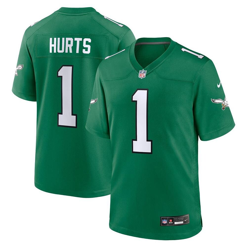 Мужская футболка Nike Jalen Hurts Kelly Green Philadelphia Eagles Alternate Game Player, цвет Eag Green
Мужская футболка Nike Jalen Hurts Kelly Green Philadelphia Eagles Alternate Game Player, цвет Eag Green