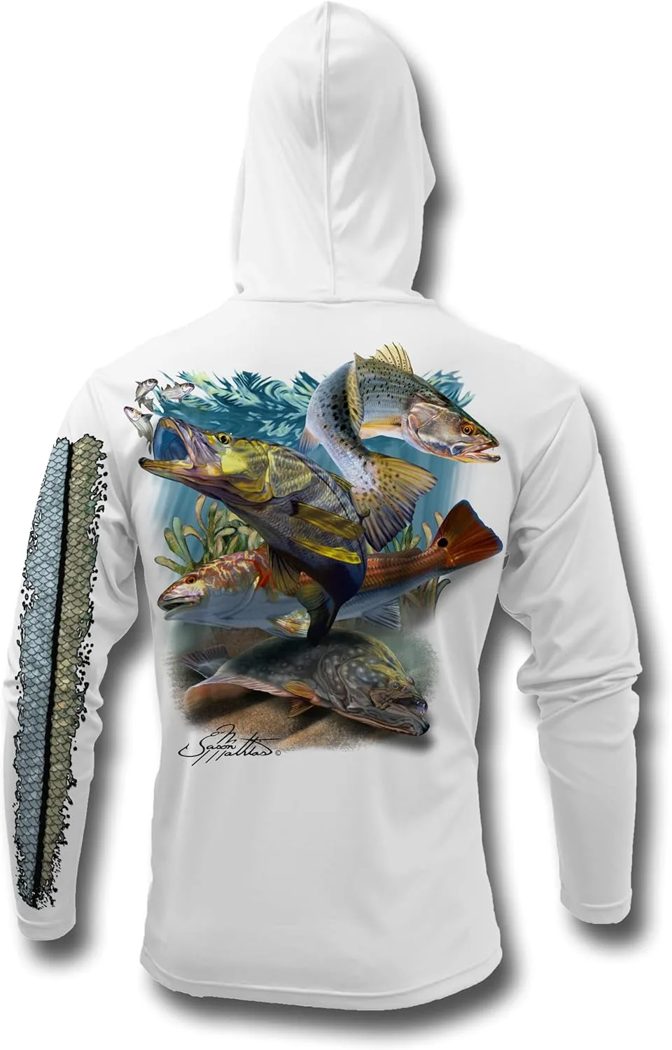 Southeast Inshore Slam высокопроизводительная рубашка для рыбалки с капюшоном и длинными рукавами UPF 50+ Jason Mathias
Southeast Inshore Slam высокопроизводительная рубашка для рыбалки с капюшоном и длинными рукавами UPF 50+ Jason Mathias