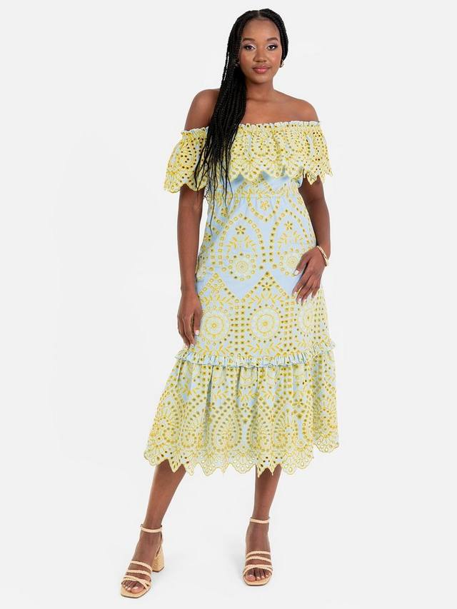 Платье миди из хлопка с вышивкой Broderie Anglaise и кокетливым вырезом Bardot Maya Deluxe
Платье миди из хлопка с вышивкой Broderie Anglaise и кокетливым вырезом Bardot Maya Deluxe