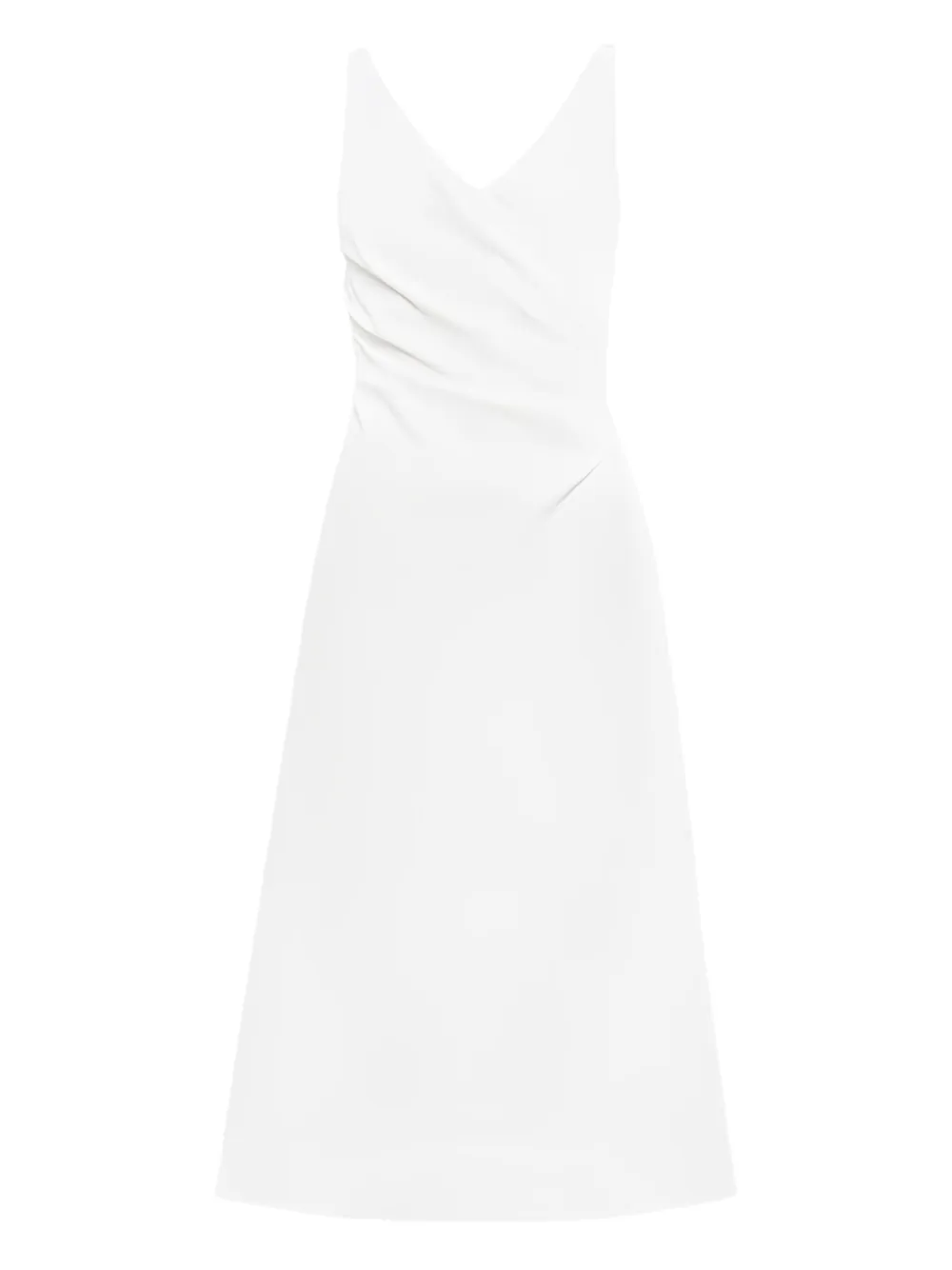 Платье миди с плиссировкой и V-образным вырезом Ermanno Scervino, белый
Платье миди с плиссировкой и V-образным вырезом Ermanno Scervino, белый